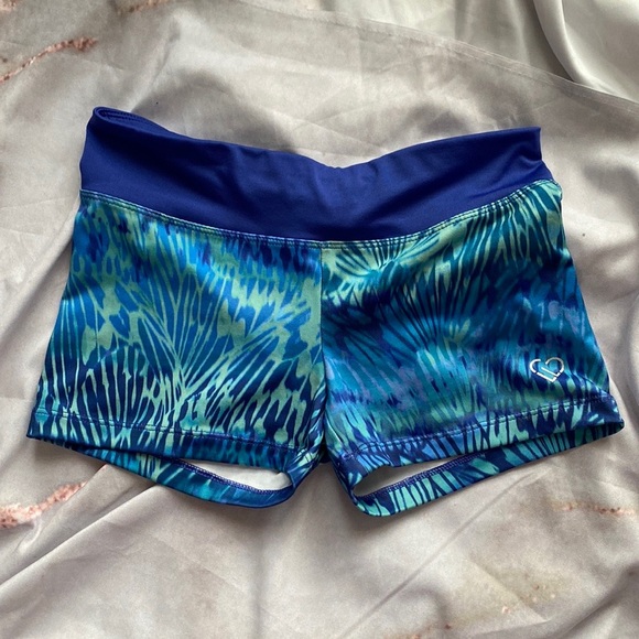 Aeropostale Blue Tie Dye Spandex Shorts Small - Picture 1 of 2